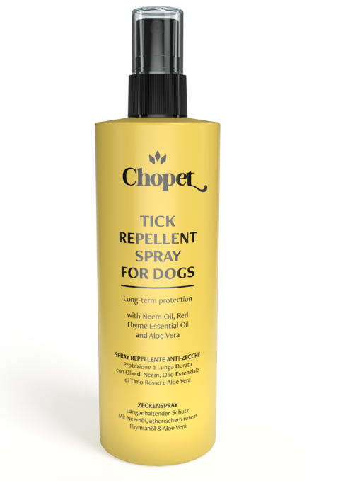 Spray répulsif anti-tiques pour chiens