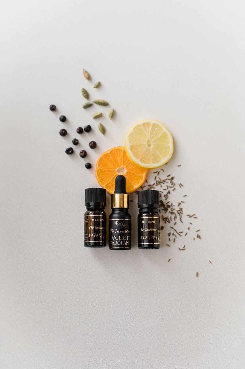 Huiles essentielles Chogan avec agrumes et épices