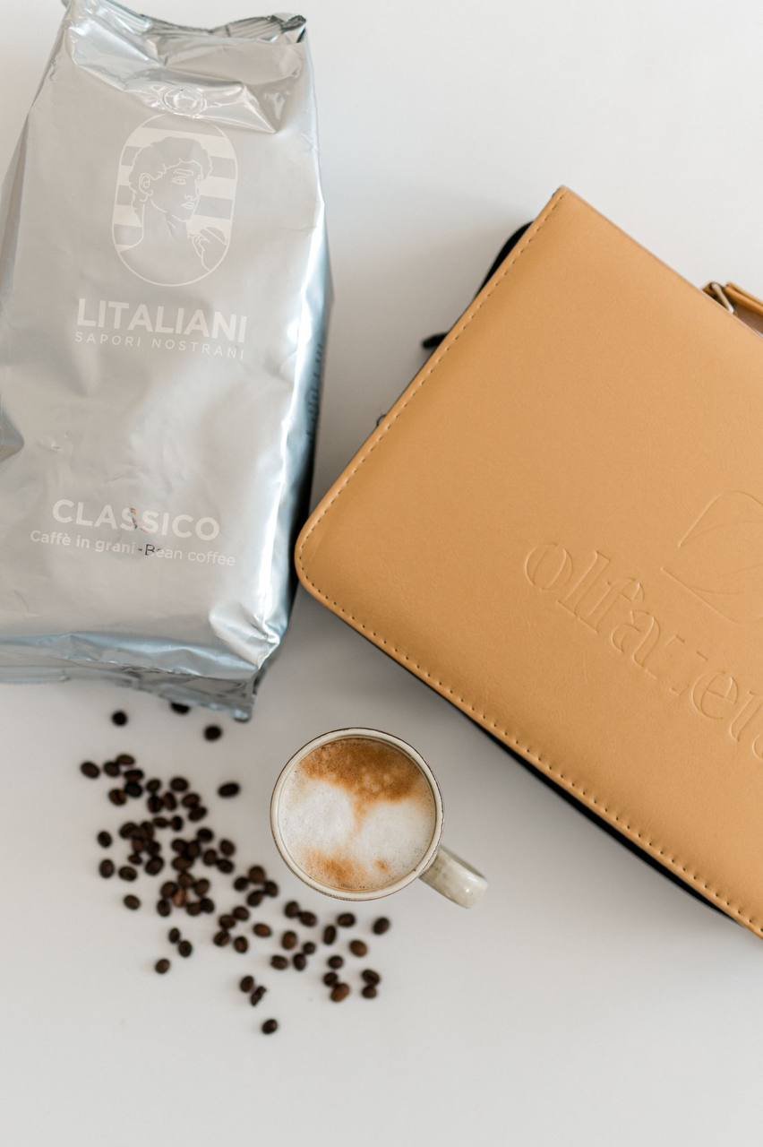Café Litaliani Classico avec pochette Olfazeta beige