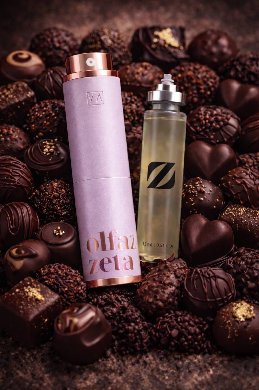 Parfum Olfazeta rechargeable sur chocolats fins
